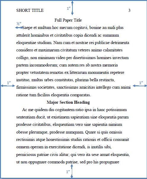 apa format body of paper